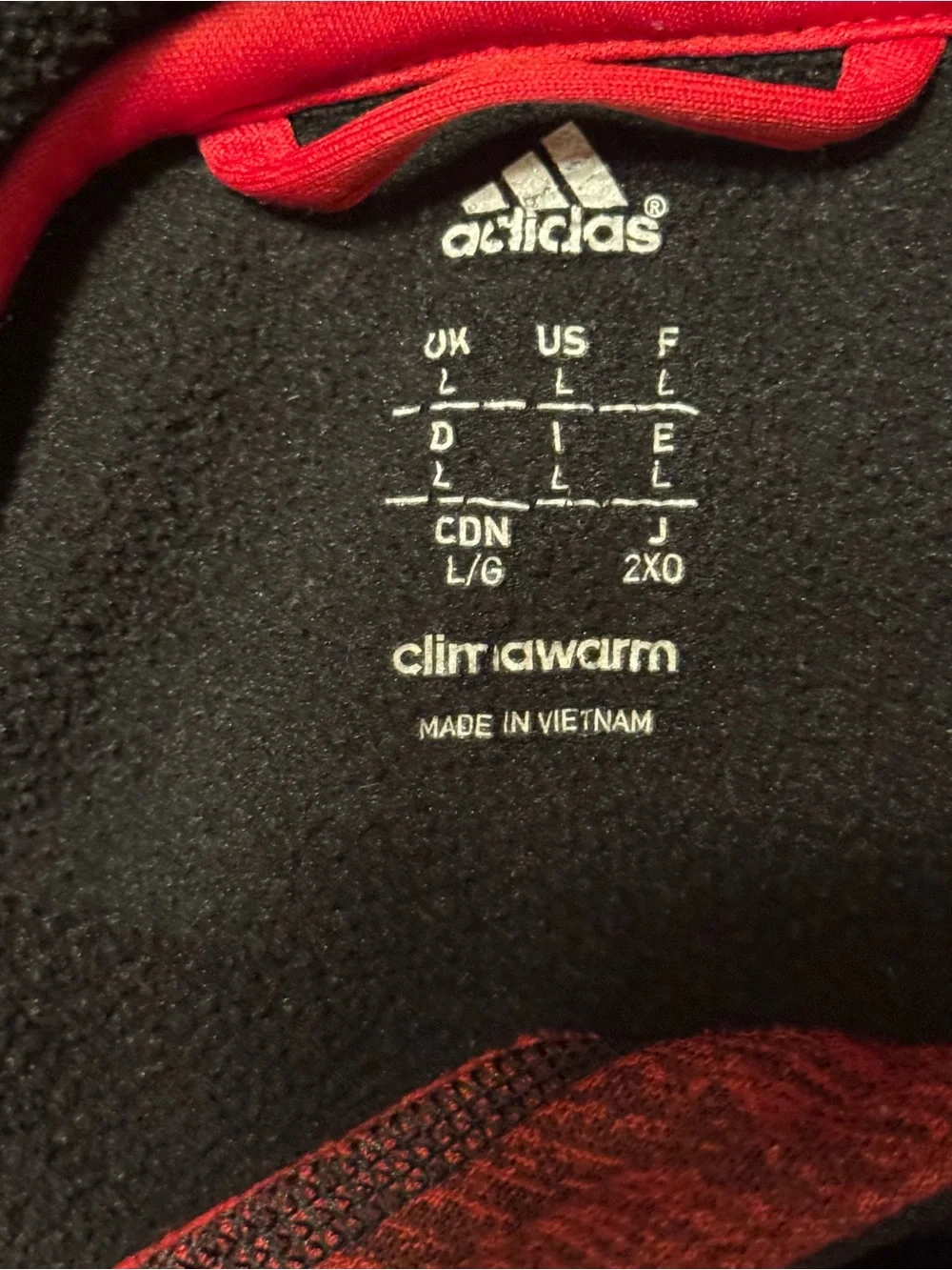 Adidas Sz L Red/Black Climawarm Hoodie VGUC😊😊